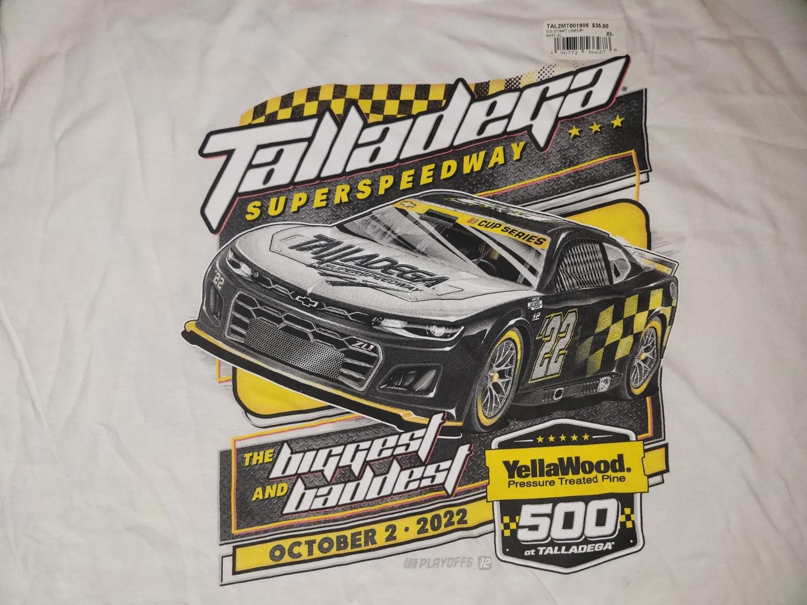 Joey Logano 2022 Nascar YellaWood 500 At Talladega T Shirt Size XL