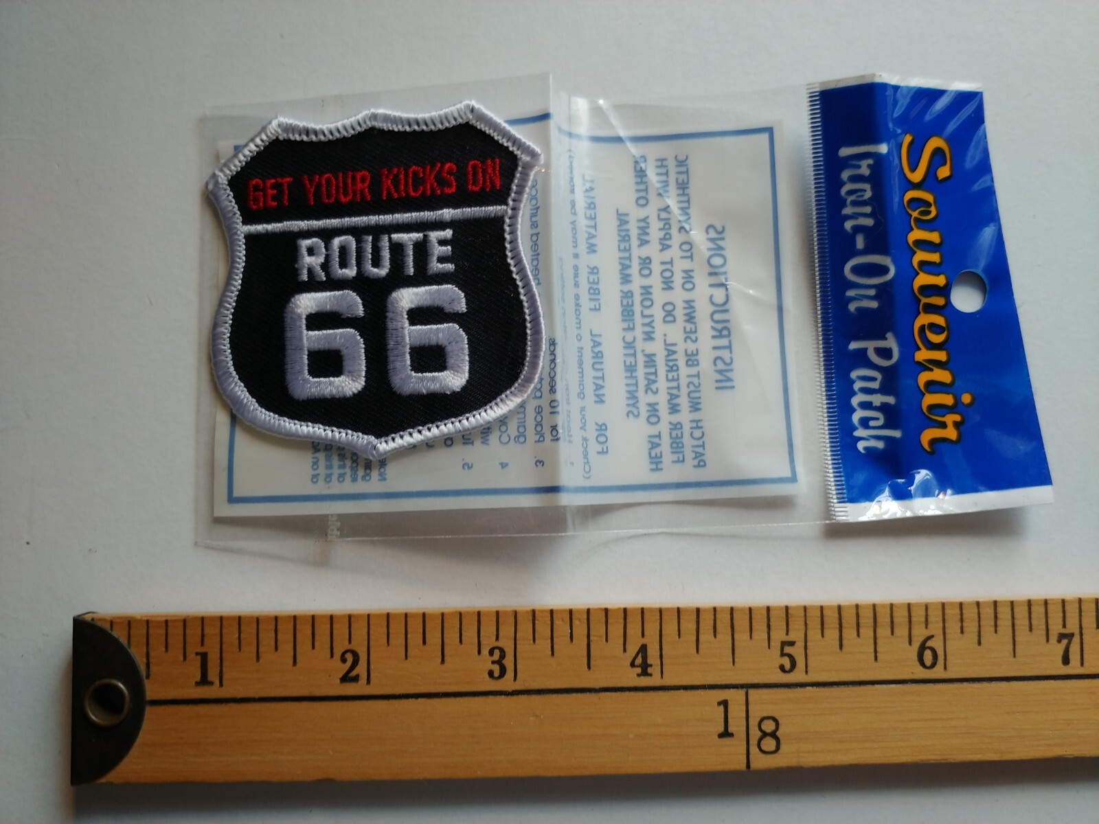 * 1 ROUTE 66 USA BIKER RIDER GET YOUR KICKS TRAVEL SOUVENIR PATCH CREST *