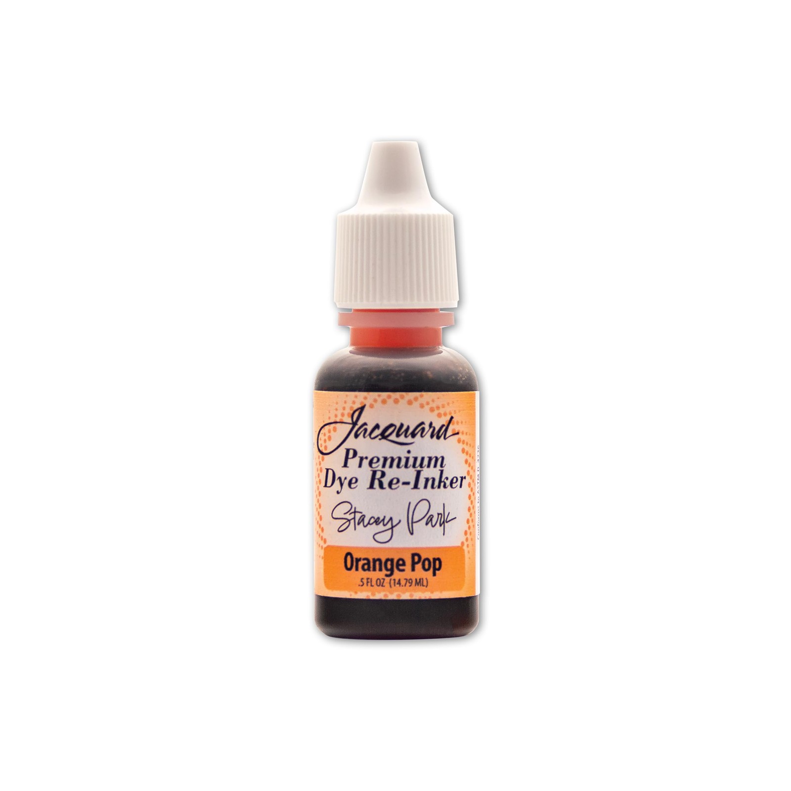 Jacquard Stacey Park Premium Dye 5 oz Ink Stamp Pad Refill Orange Pop Versatile