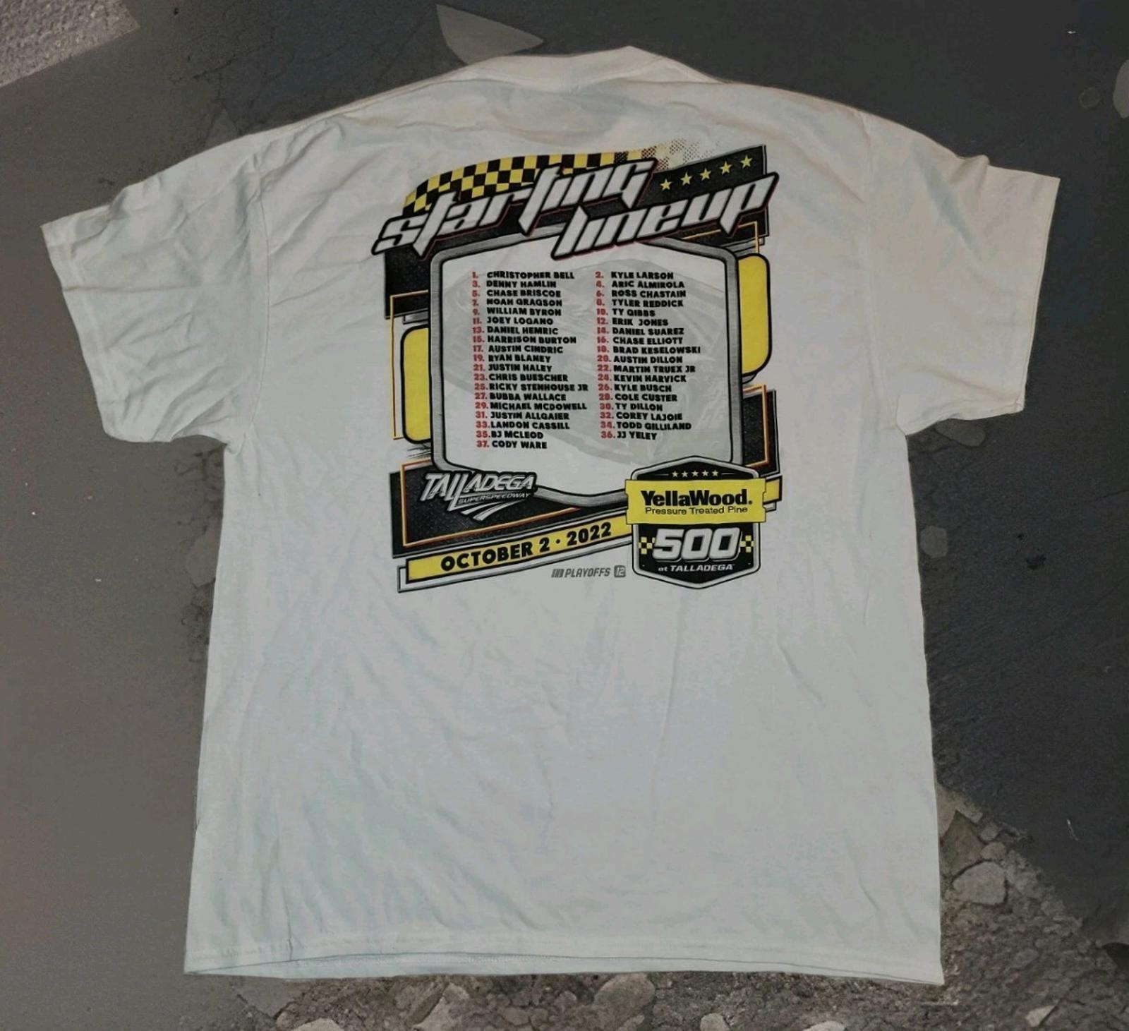 Joey Logano 2022 Nascar YellaWood 500 At Talladega T Shirt Size XL