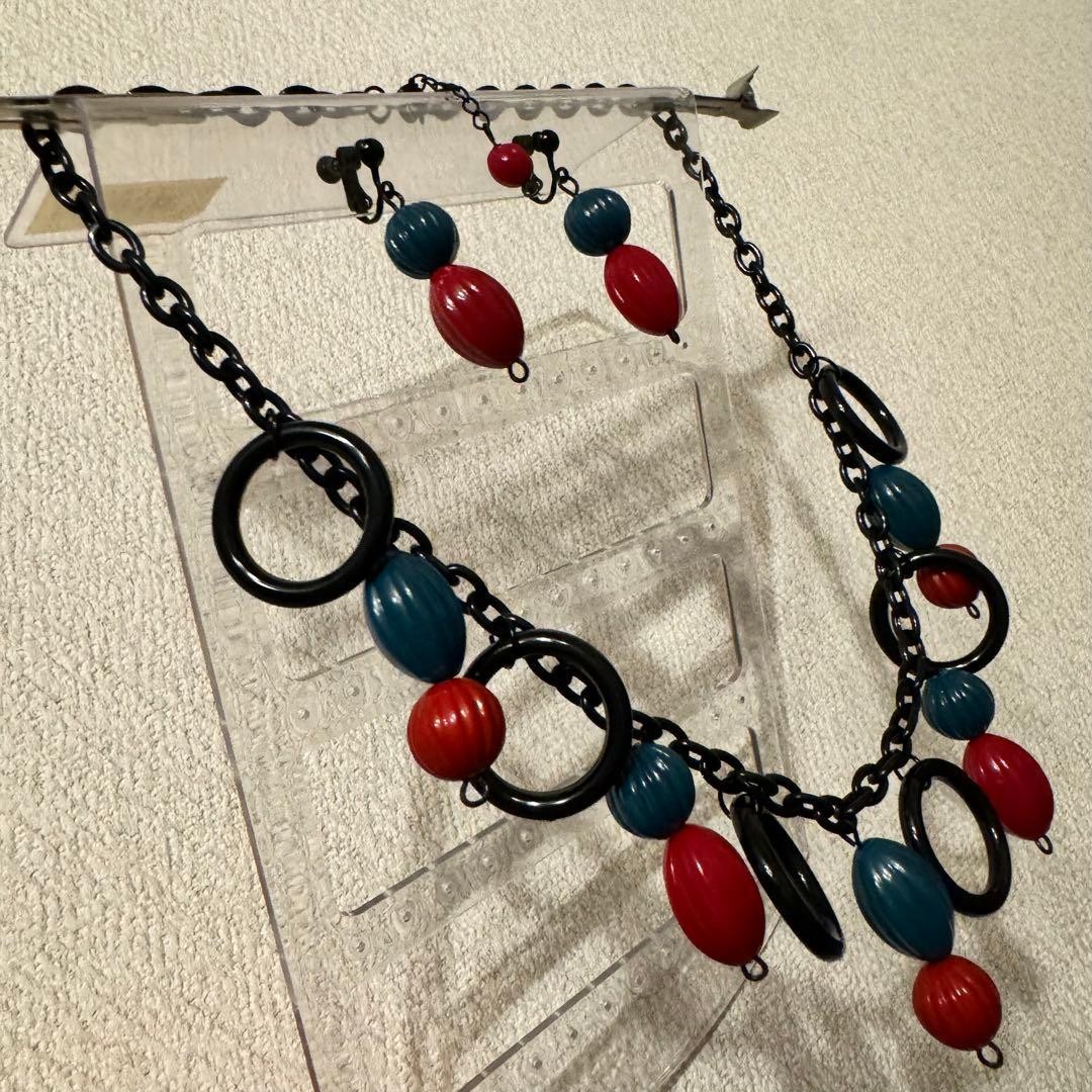 Rockabilly 50s Showa Retro 40s Bakelite Celluloid Old Clothes Necklace
