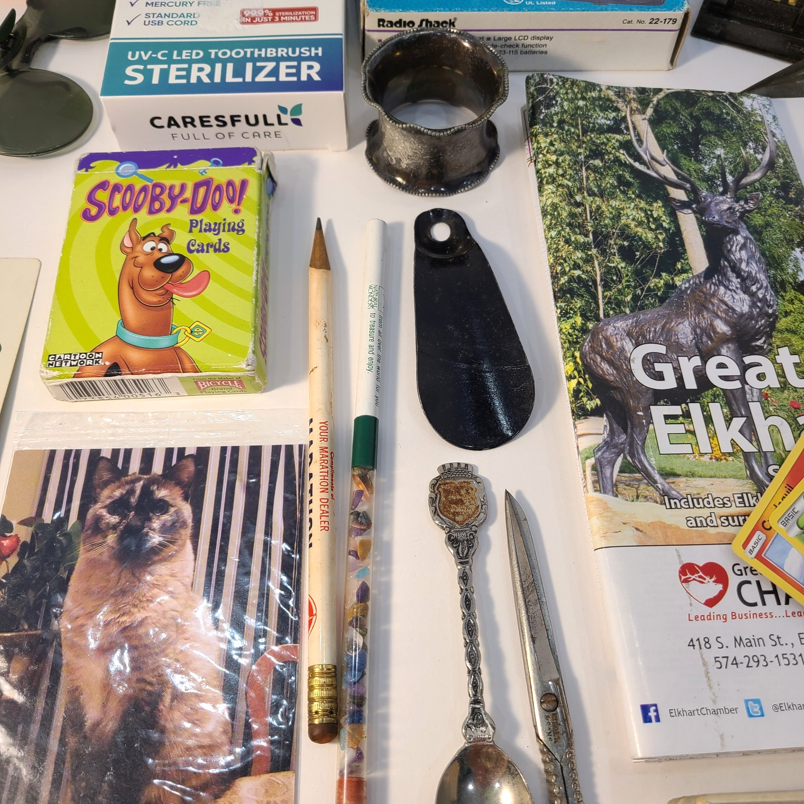 JD-3 Vintage JUNK drawer Lot Map ConRail Pokemon RX Box Radio Shack Box Template