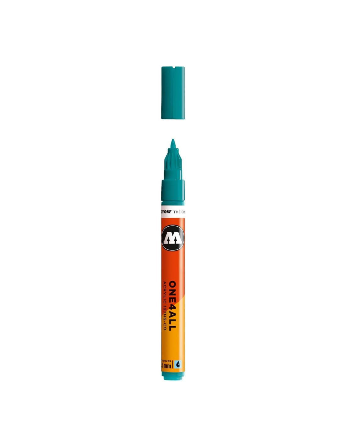 MOLOTOW ONE4ALL Acrylic Paint Marker, 1.5mm, Lagoon Blue, 1 Each (127.421)