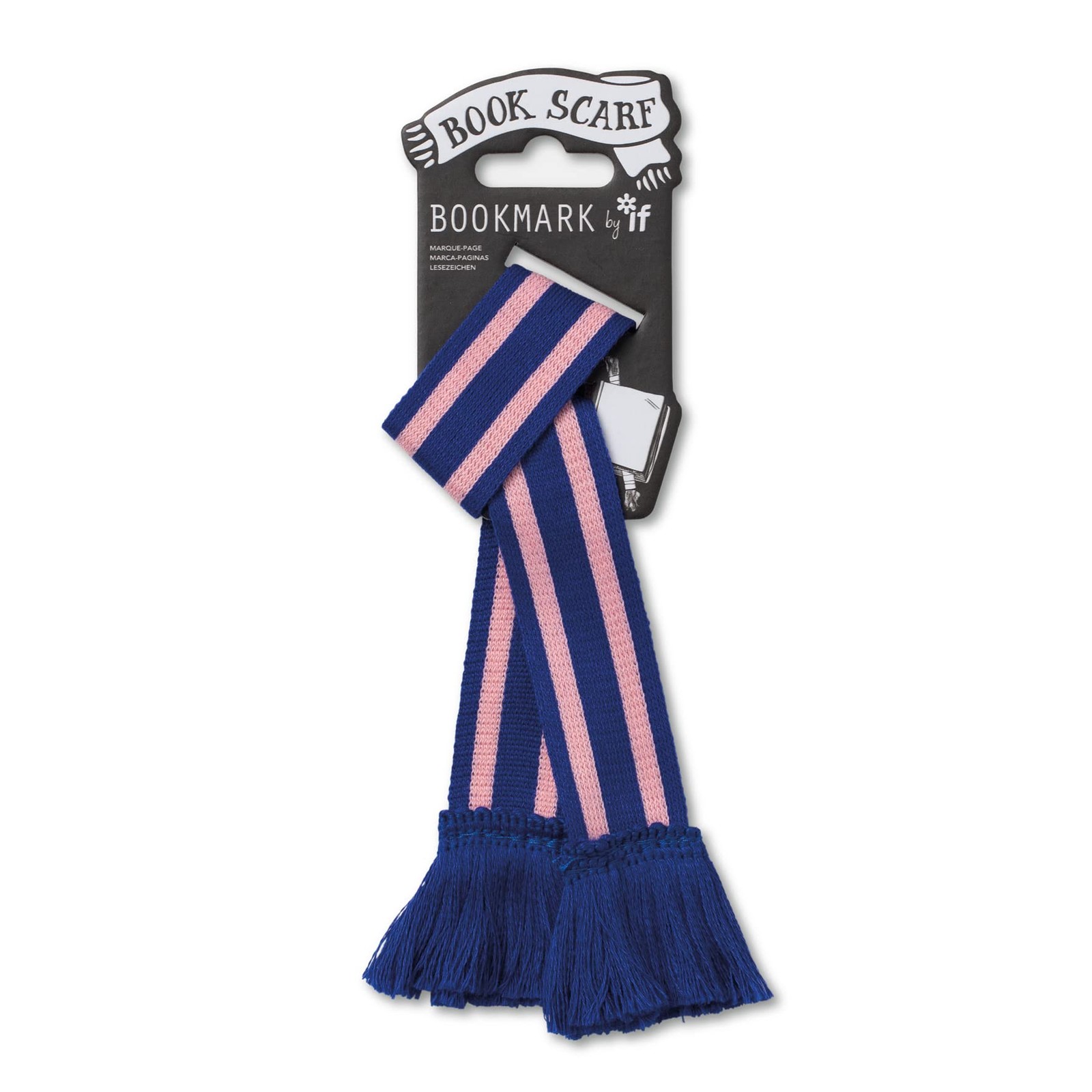IF USA 32904 Book Scarf Bookmark – Blue & Pink