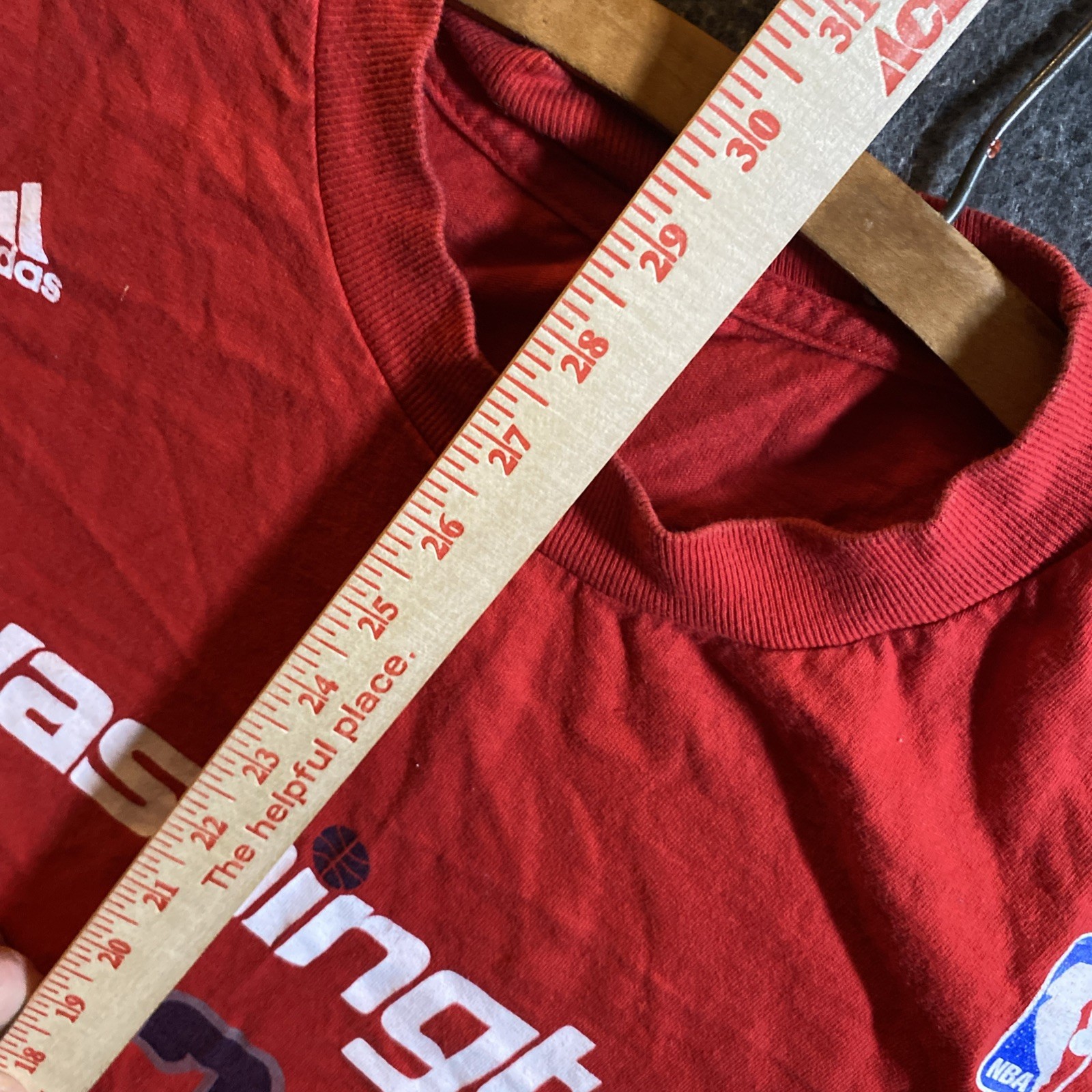 Washington Wizards Adidas Men’s T-Shirt 2XL Red Short Sleeve John Wall Team NBA