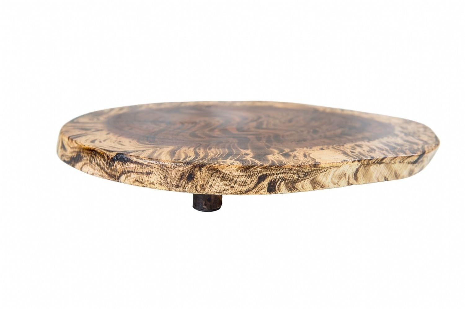 Lipper Acacia Burl Footed Serving Board 10-13in Cheese Platter