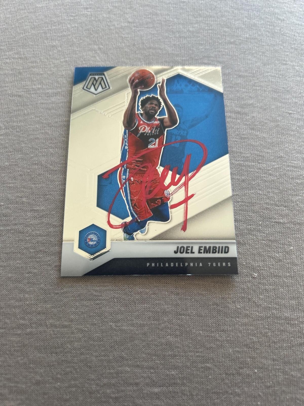 Joel Embiid Signed Autographed Philadelphia 76ers Basketball Card COA