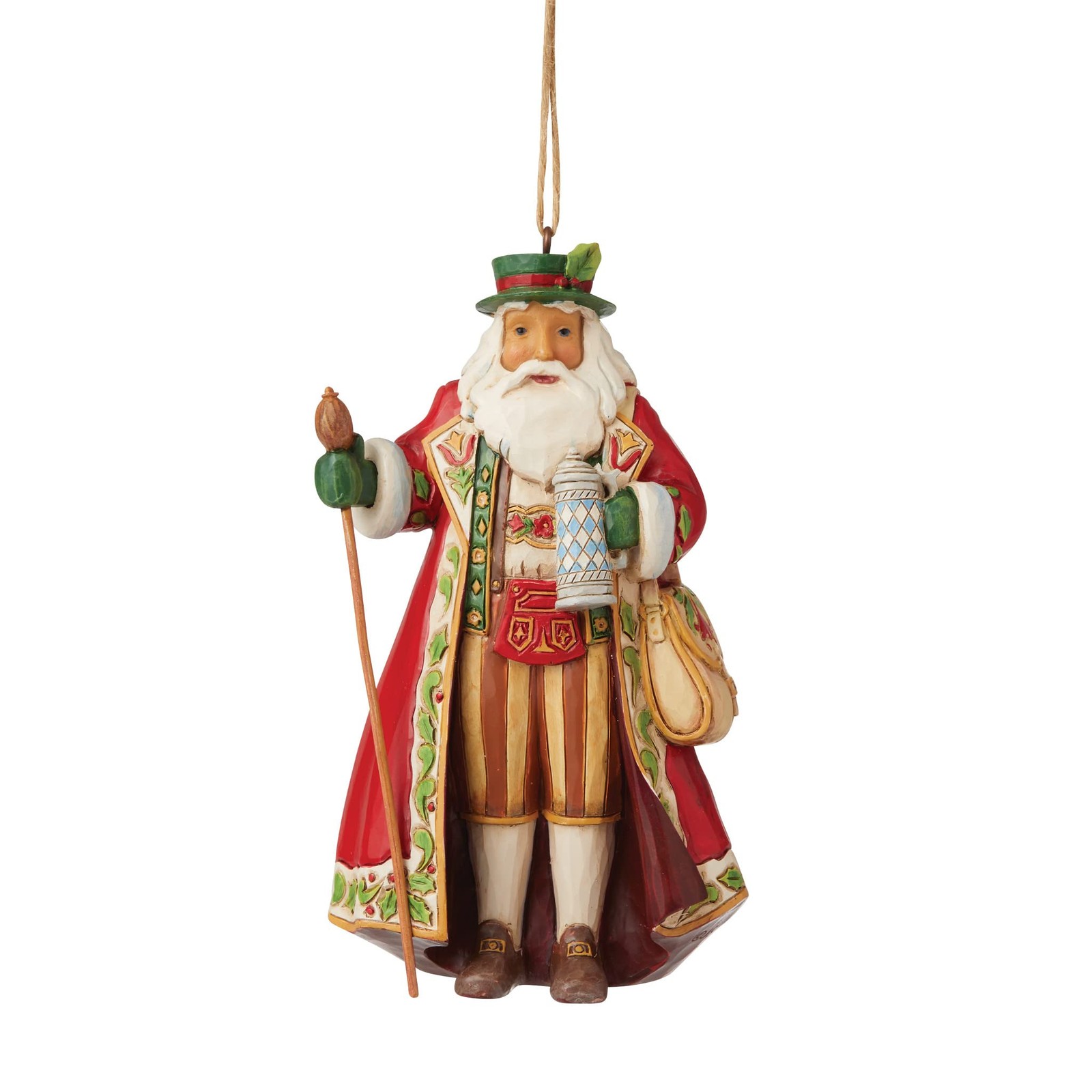 Enesco Jim Shore Heartwood Creek German Santa Hanging Ornament