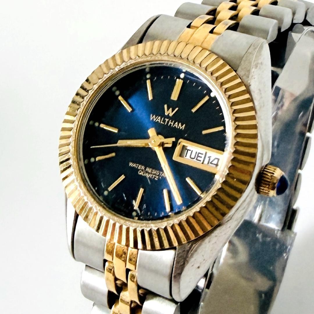 [Luxury pocket watch] Good condition Waltham 1990s Quartz Ladies