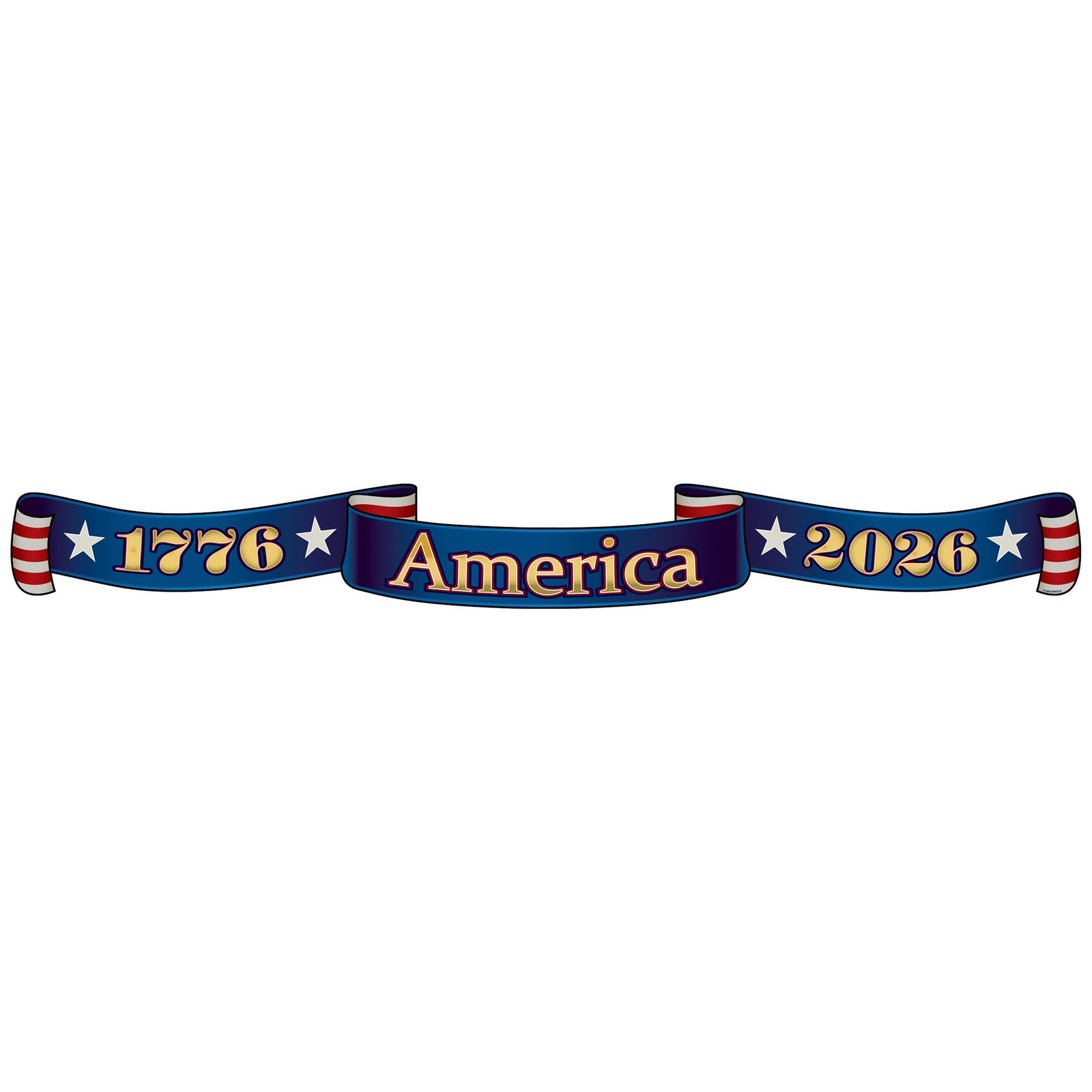 Beistle Semiquincentennial Streamer, Multicolor, 4.25″