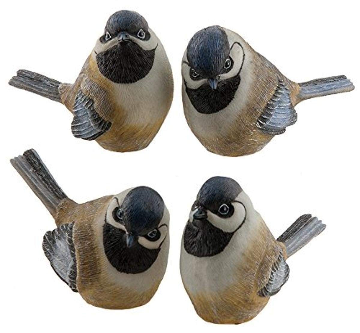 CWI Gifts 2.5″-2.75″x4″ 4/Set Resin Chickadees Figures, Multi