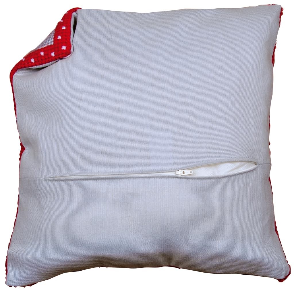 Vervaco Cushion Back Zipper Grey 18 x 18 inch Vervaco Wool Cotton Everyday