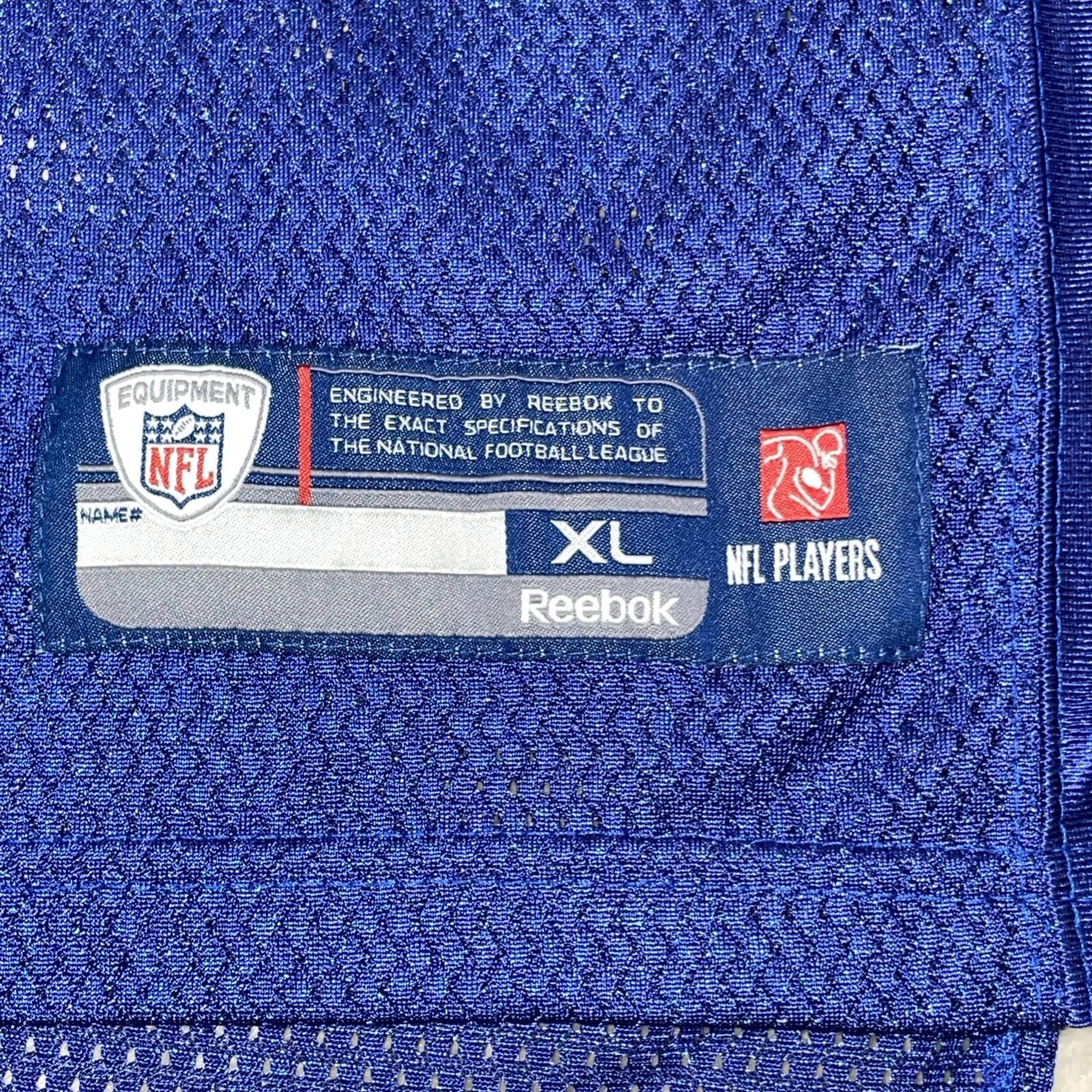 Reebok Eli Manning NY Giants #10Jersey Mens XL Blue Vintage NFL Equipment *Flaw*