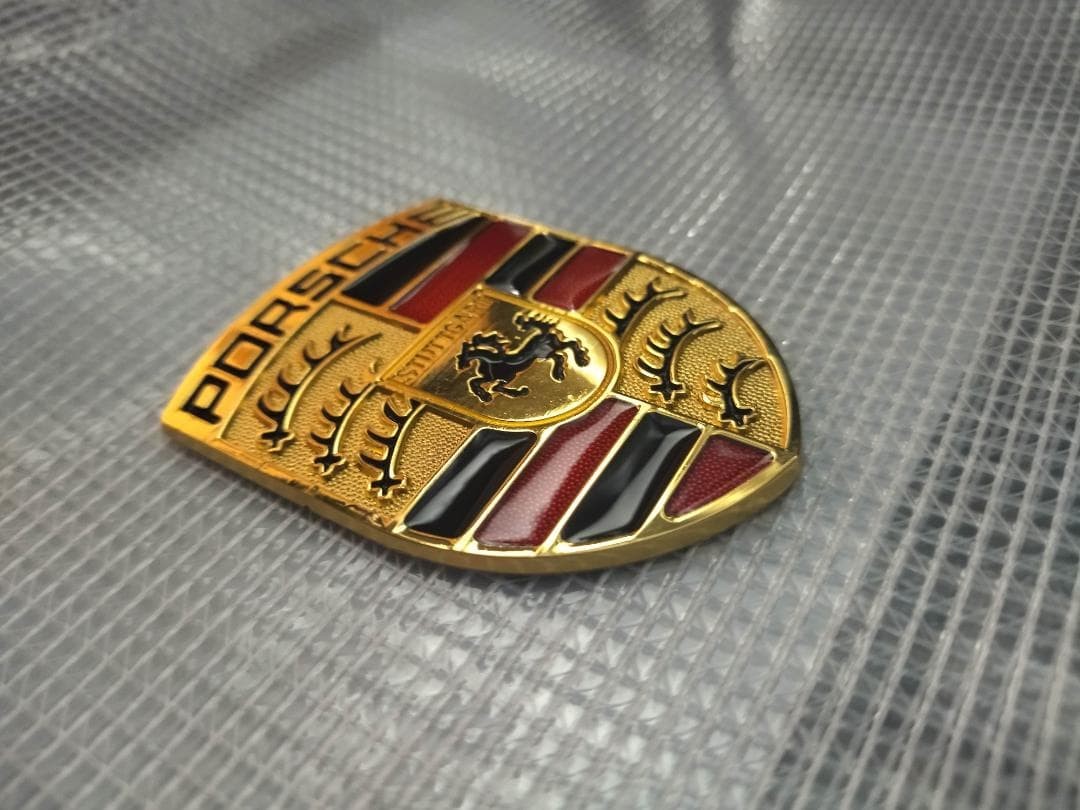 PORSCHE Emblem Gold Width 5cm x Height 6.8cm