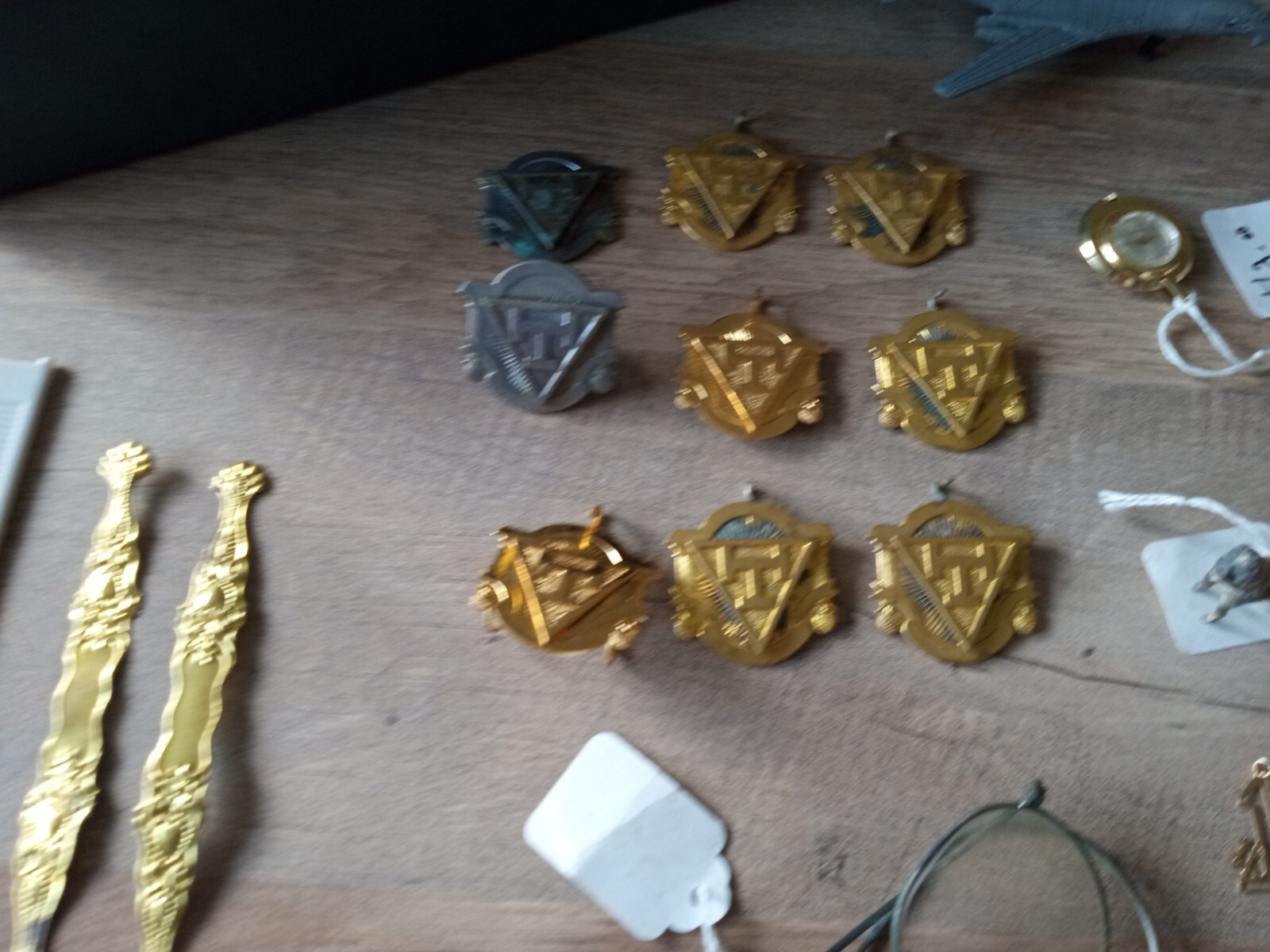 Lot Of 100+ Items Vintage Junk Draw Military Estate Sale/Jewerly& Old Items #214