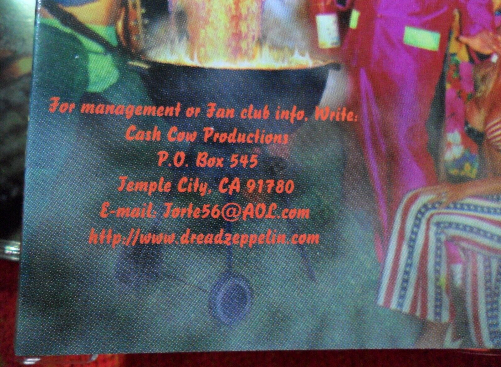 DREAD ZEPPELIN LIVE FRONT YARD BBQ ~ VERY RARE ORIGINAL CASH COW 1995 CD LED