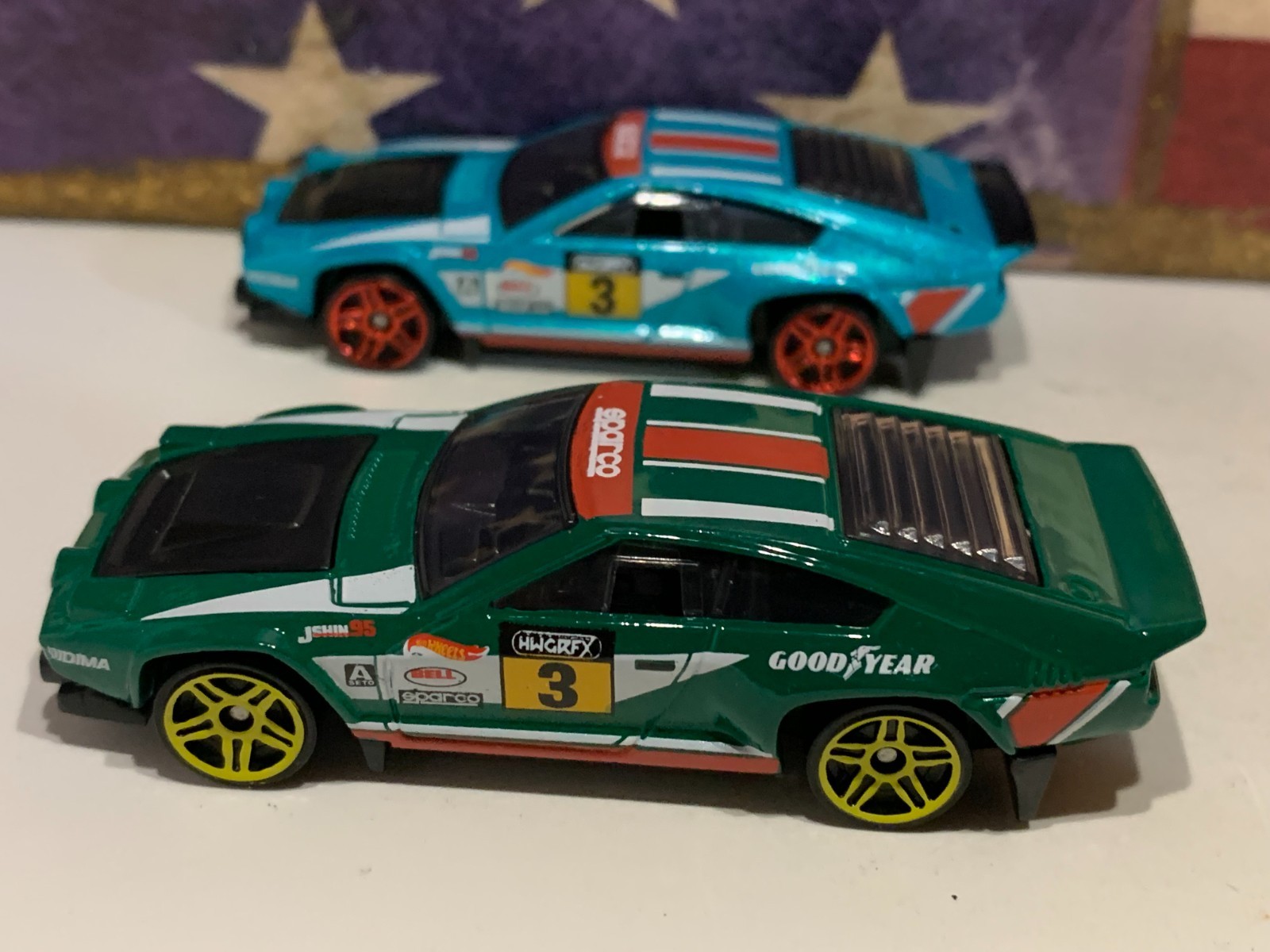HOT WHEELS DIMACHINNI VELOCE X2. 2023 GREEN & 2023 AQUA NICE