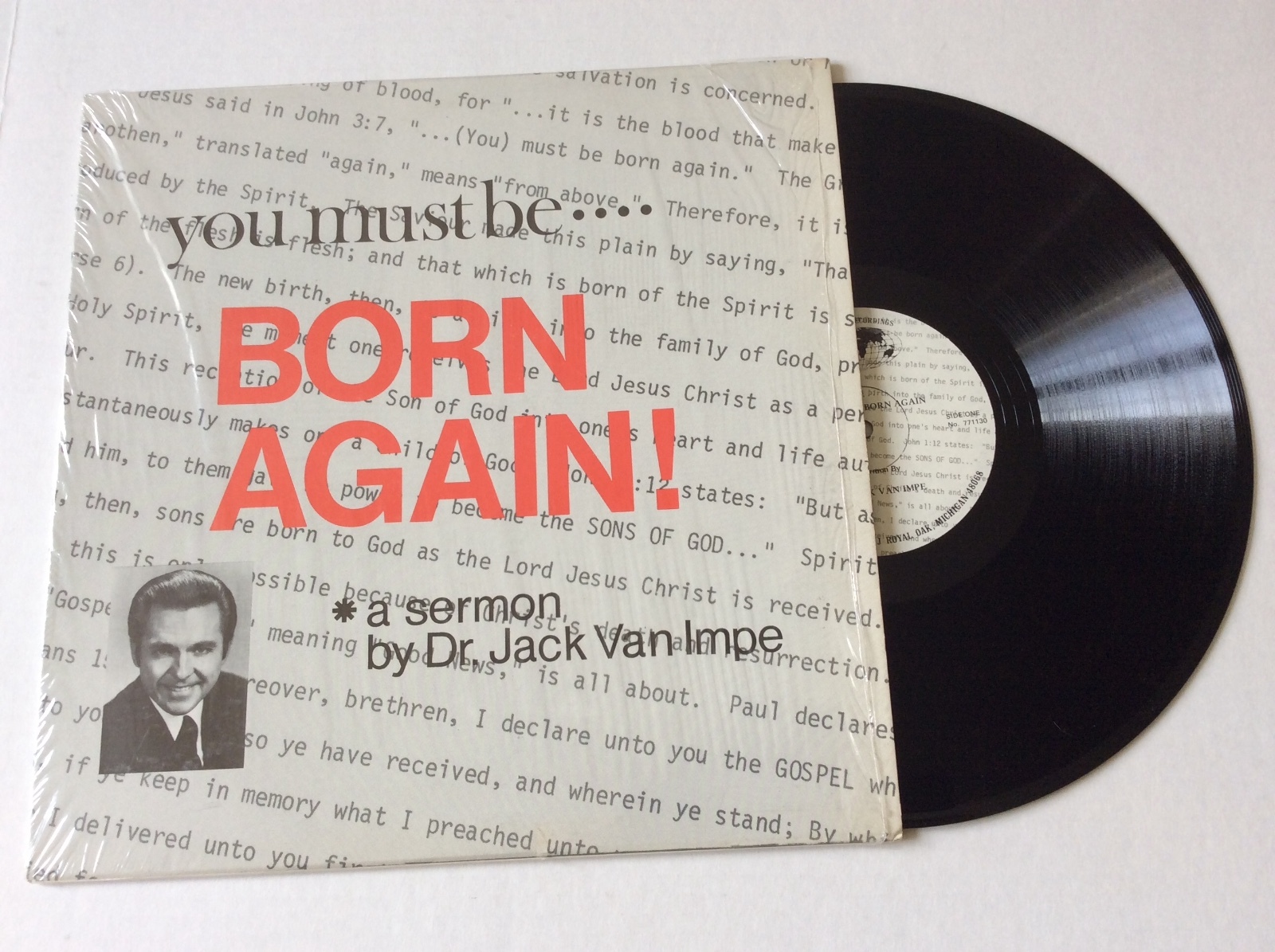 Dr.Jack Van Impe: you must be….BORN AGAIN! by Dr.Jack Van Impe vinyl LP MINT