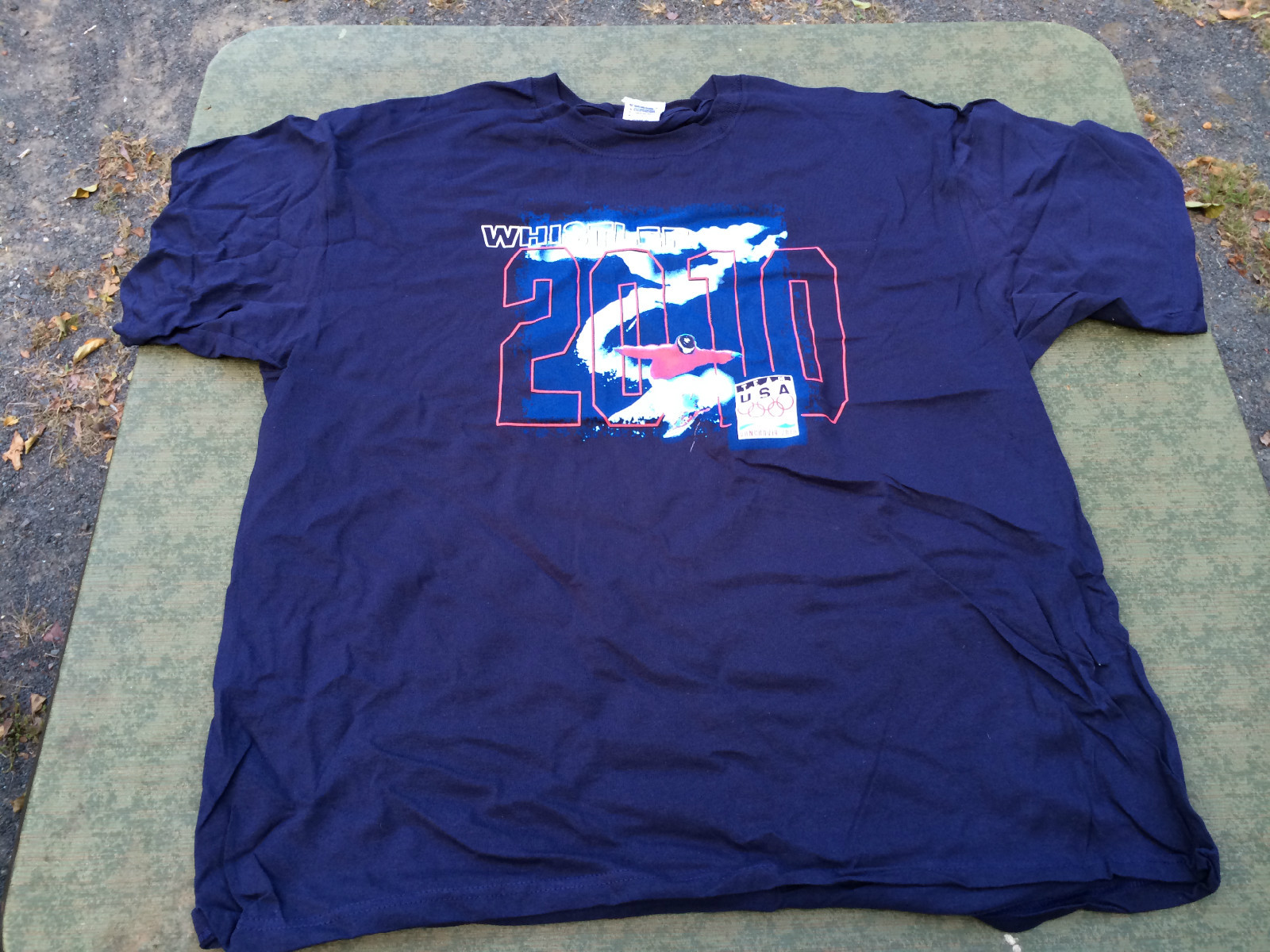 RARE VTG 2010 VANCOUVER OLYMPIC WINTER WHISTLER US SNOWBOARDING USA TSHIRT XXL