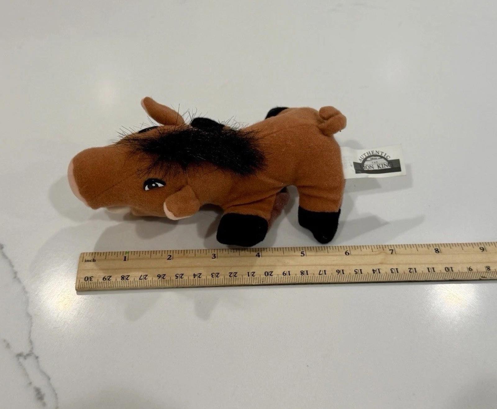 Vintage 1994 Mattel Disney The Lion King Pumba Plush Finger Puppet