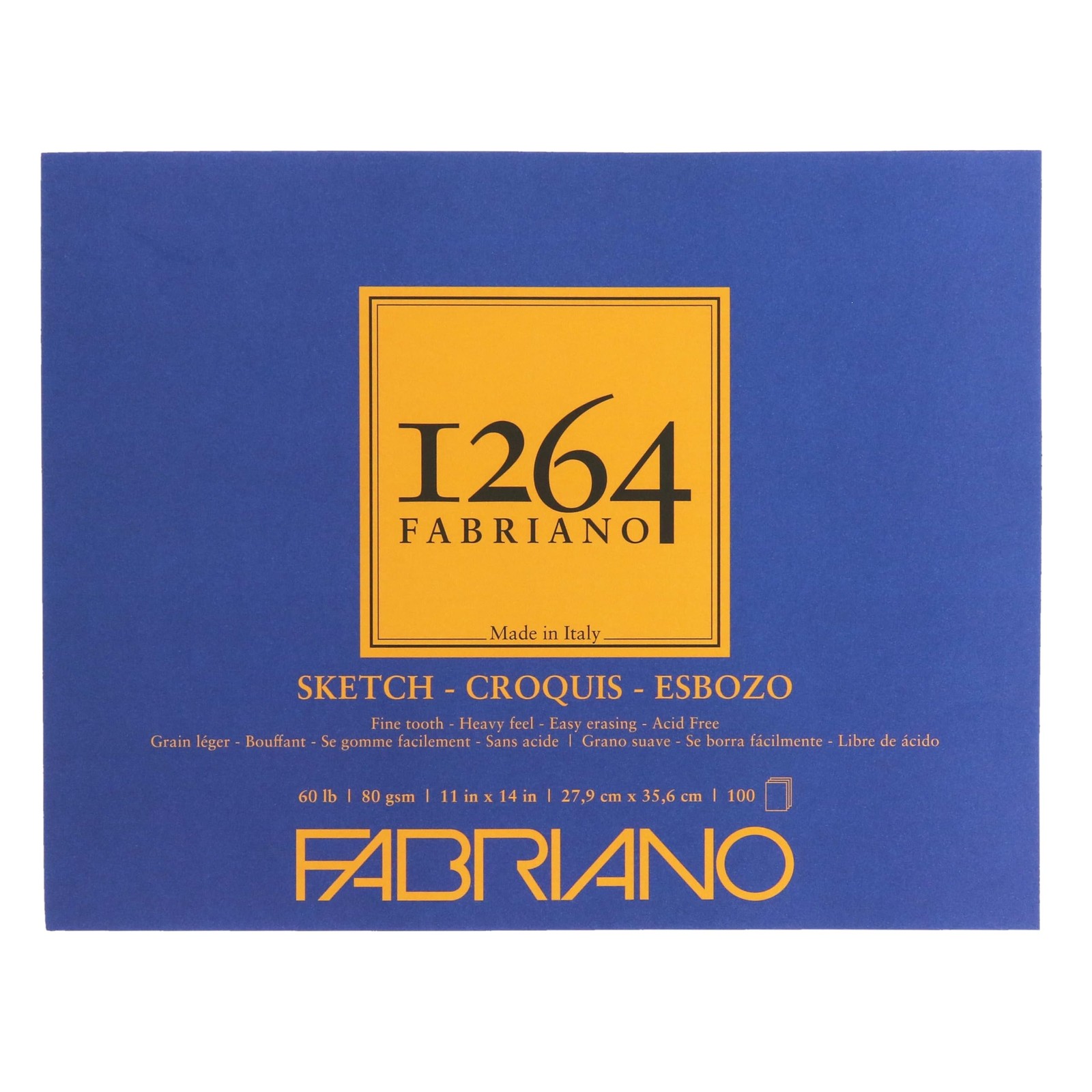 Fabriano 1264 Sketch Pad, 11 x 14, Light Cream