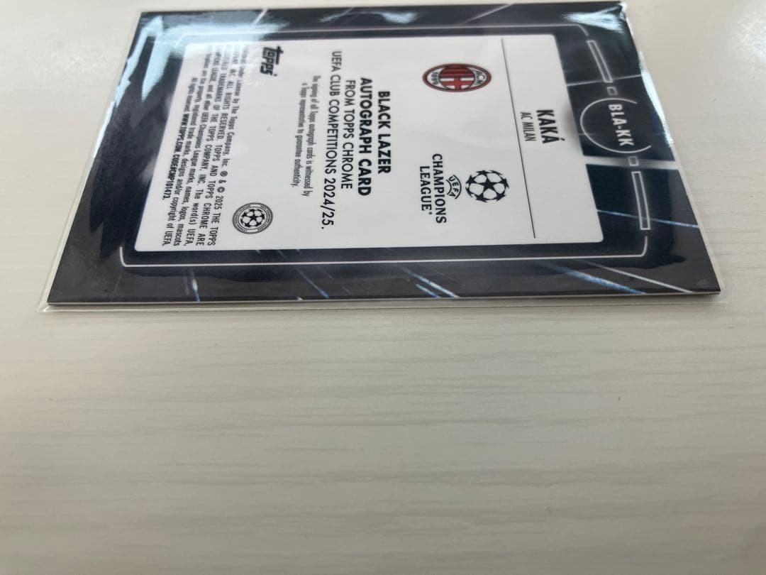 Kaka Topps Chrome UEFA Soccer Autograph 2024-25 Black Card Used