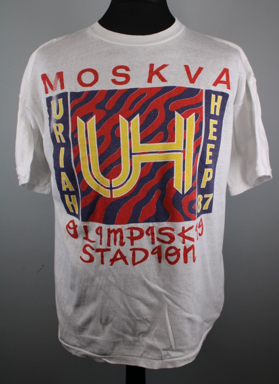 Uriah Heep Shirt Mick Box Lee Kerslake Orig Vintage Olympic Stadium Moscow 1987
