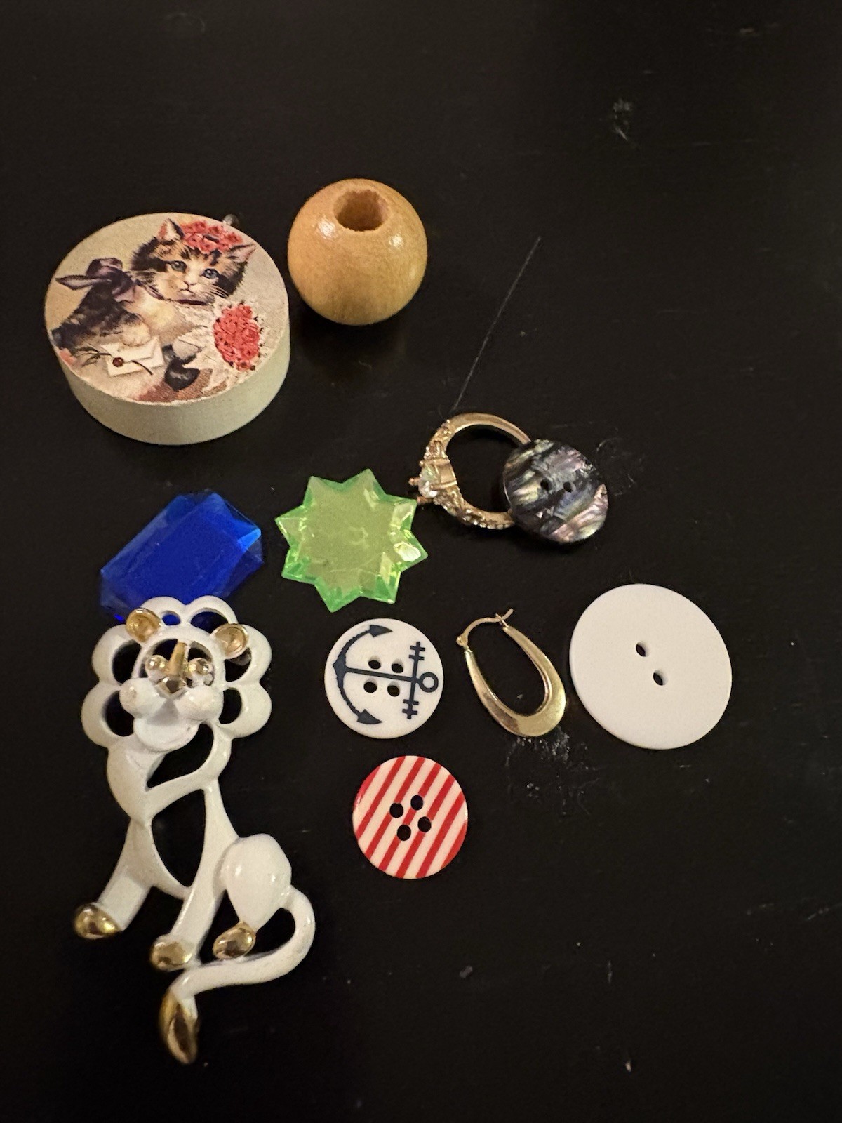 Junk Drawer Craft Lot. Vtg To Modern. Mixed Media. Broke Jewelry Buttons More