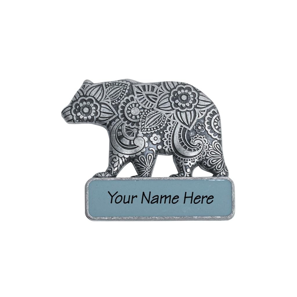 Lipco Bear Plaque Magnet, Zinc Metal