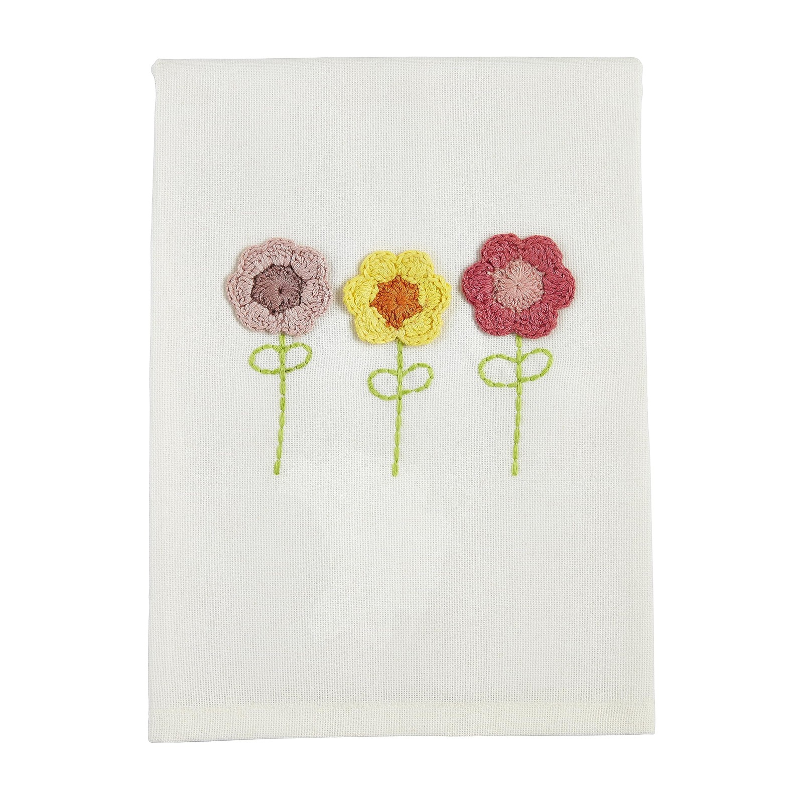 Mud Pie Easter Crochet Towel, Flower; 14″ x 21