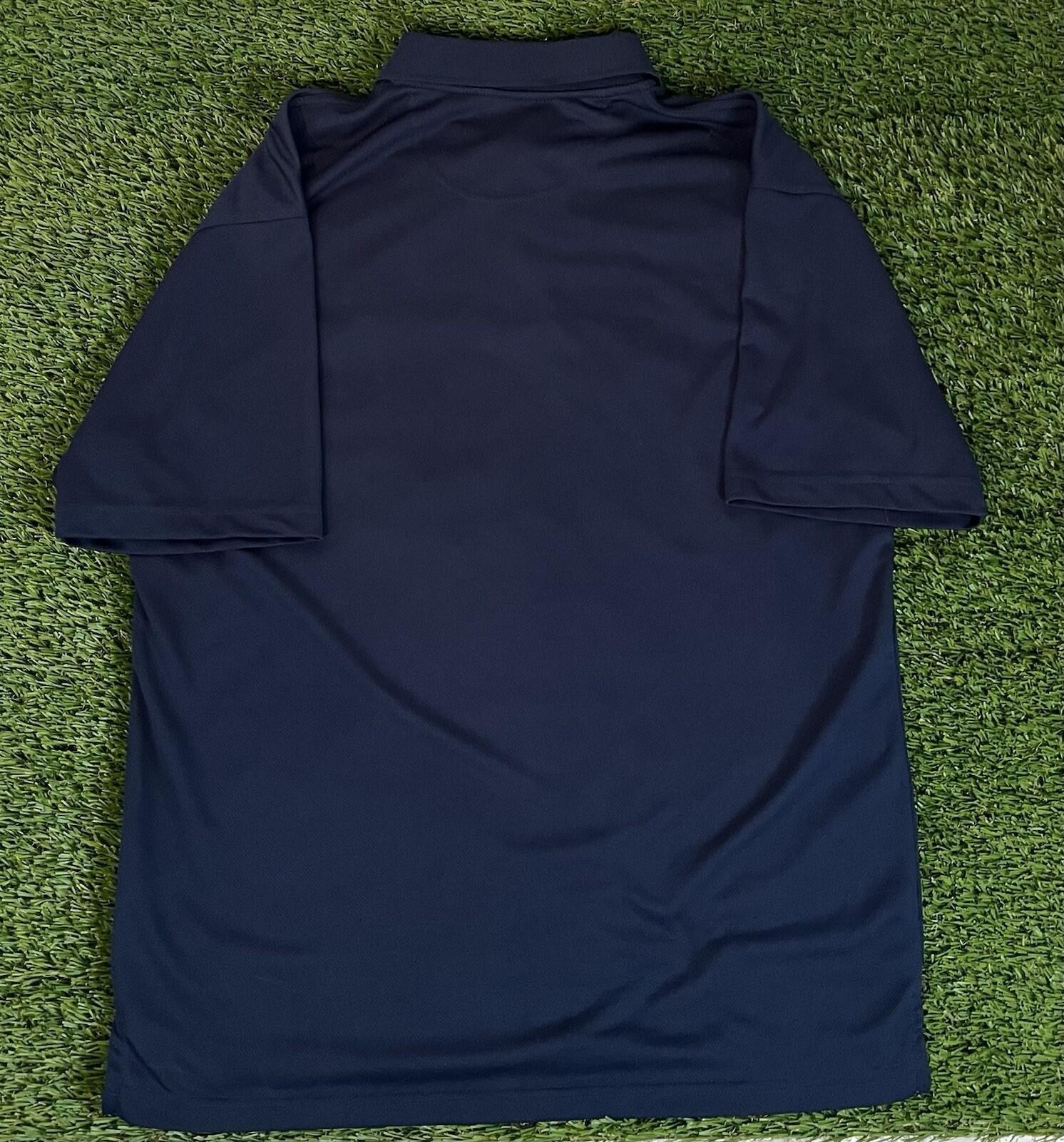 J. America Mens Penn State Nittany Lions Navy Blue Golf Polo Shirt Mens Large
