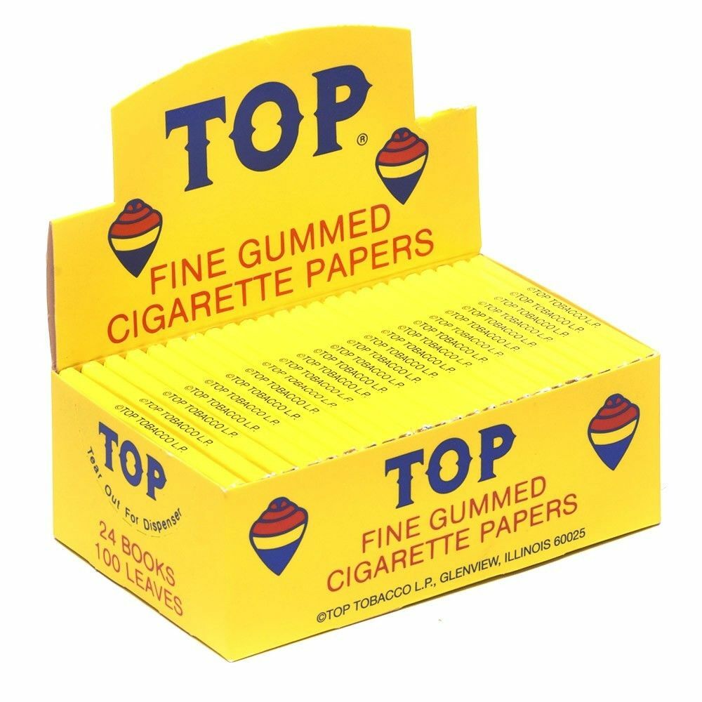 TOP Single Wide Rolling Papers – 10 PACKS – Fine Gummed RYO