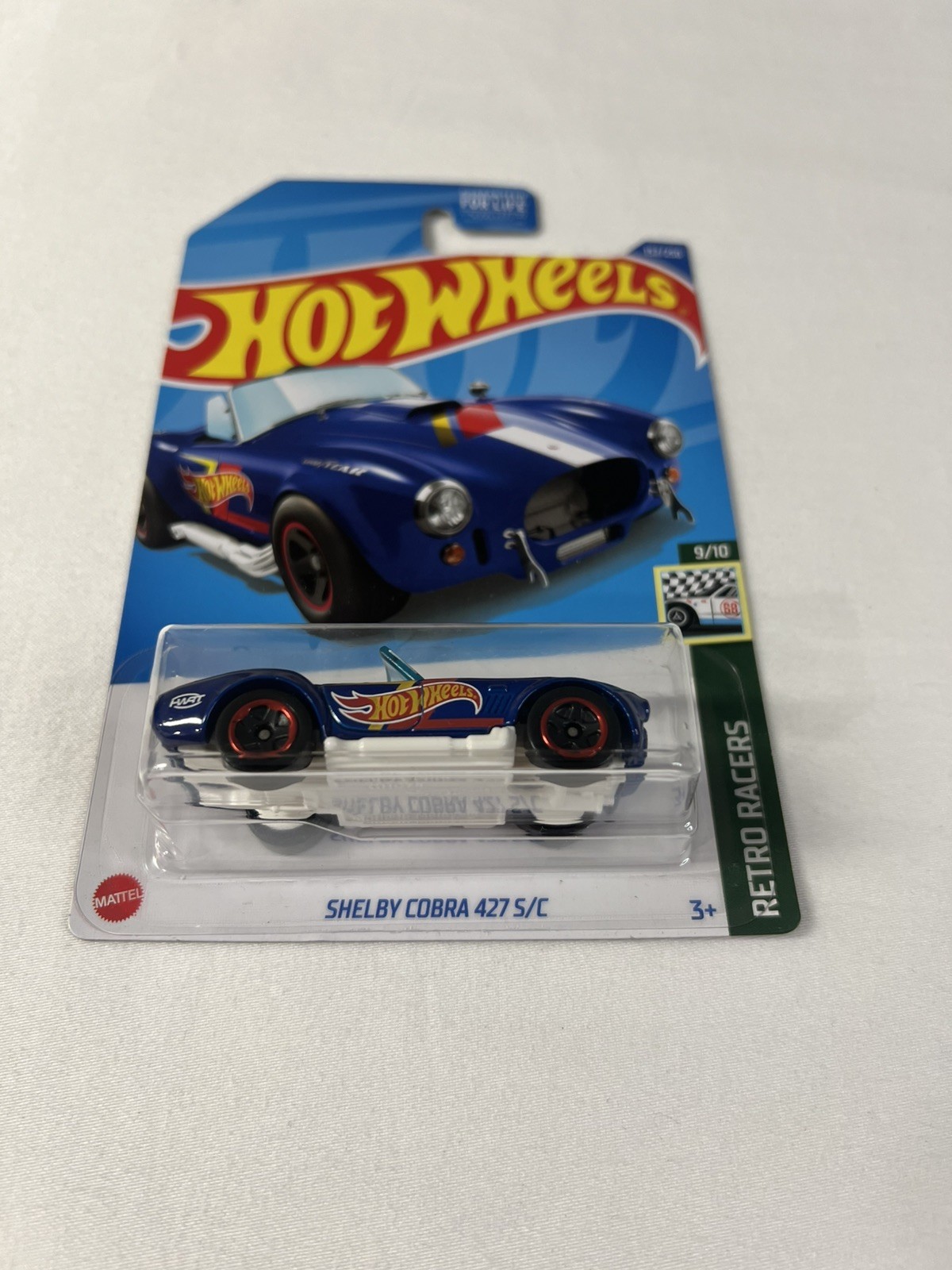 Hot Wheels Shelby Cobra 4Z7 S/C Retro Racers #9/10 Blue Diecast 1:64 Scale New