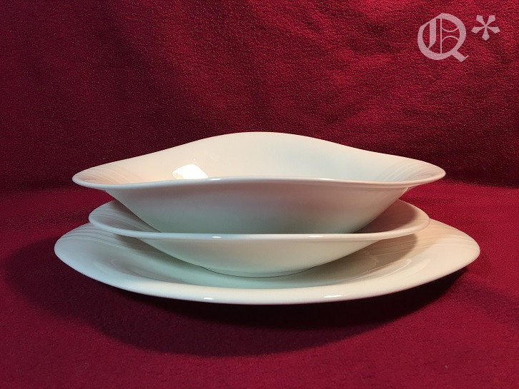Set of 3 Villeroy & Boch Dune Lines 1748 Plates