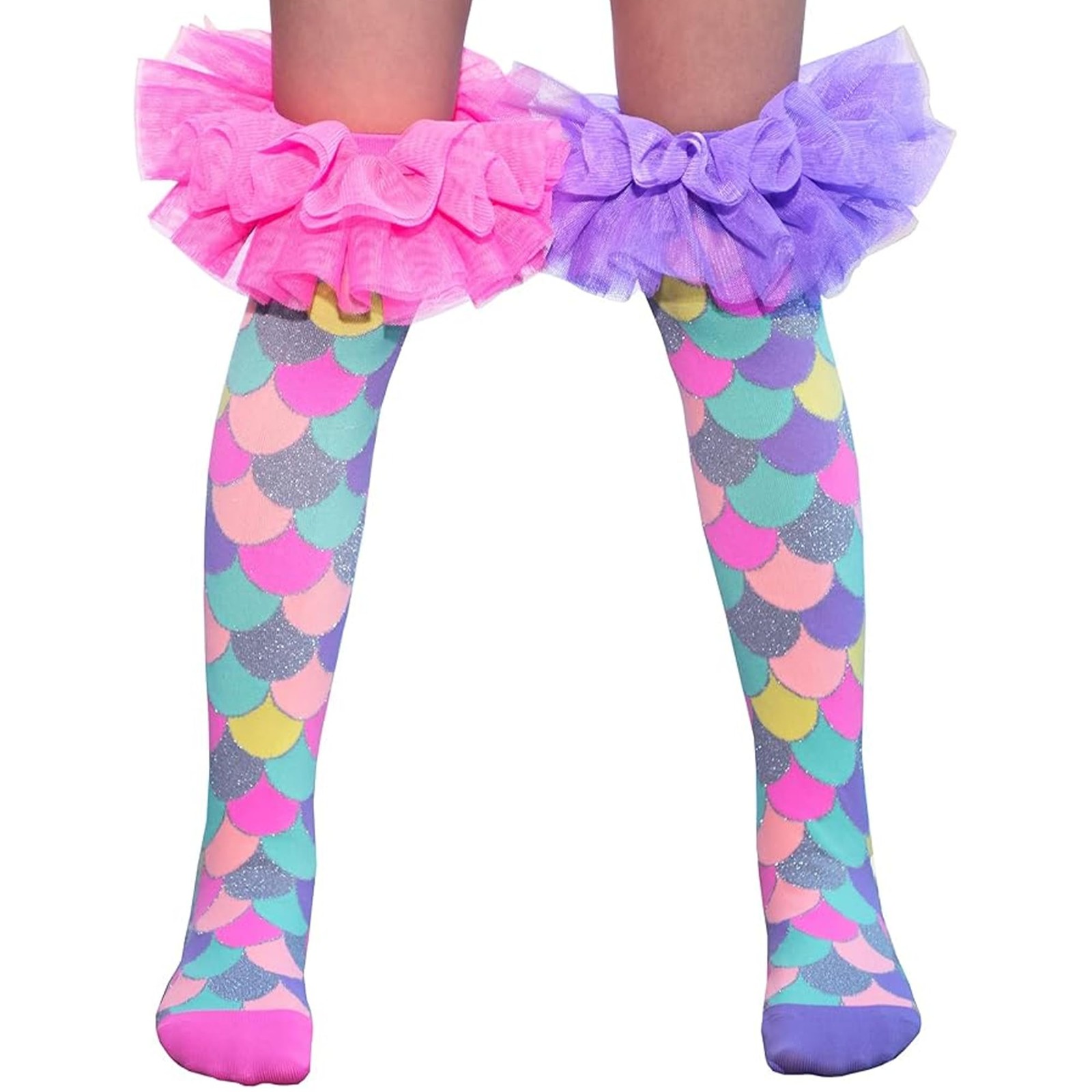 MADMIA Mermaid Frills Knee-High Socks – Fluffy Frills & Glitter