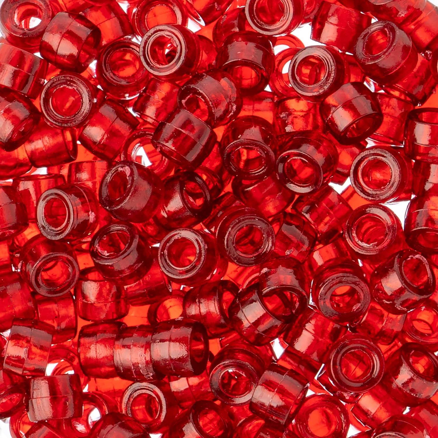 1000pcs John Bead 6mm Mini Crow Transparent Ruby Pony Beads for DIY Jewelry