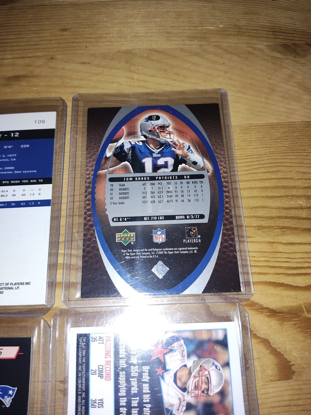 Tom Brady- 6 Card Deal-Get Cards Shown-All Mint–Topps, Fleer & More !!