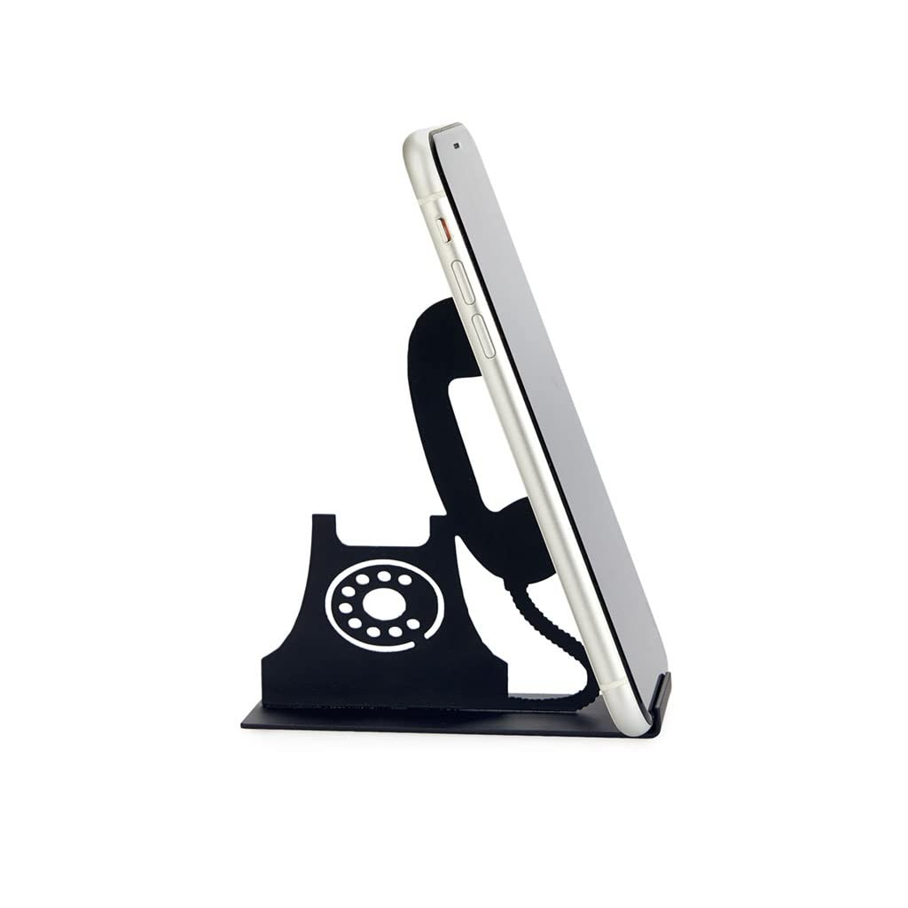 Balvi Riiing Smartphone Holder, Black, for Office, Desk, Bedroom, or Living Room