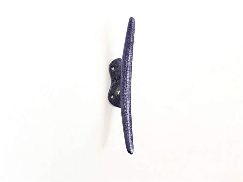 Hampton Nautical Cast Iron Cleat Wall Hook 6 Jade Blue inches Inch Vintage Charm