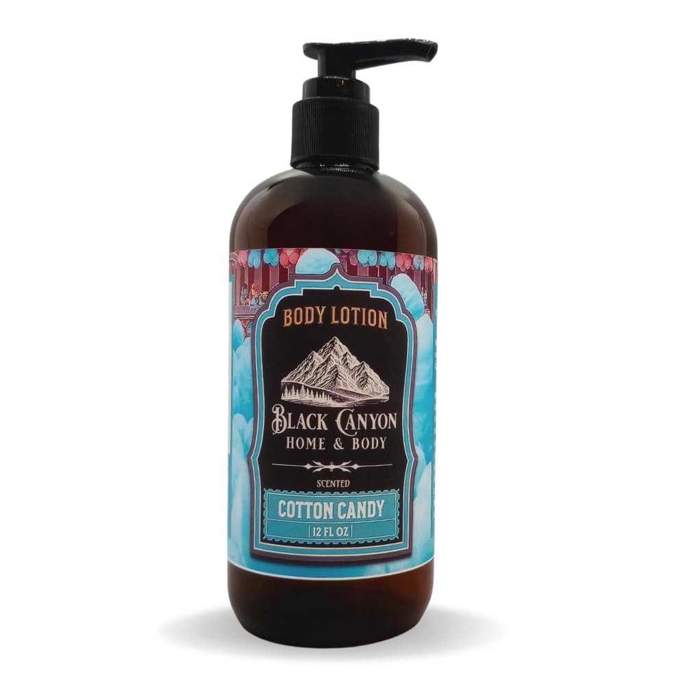 Black Canyon Cotton Candy Scented Body Lotion with Lanolin and Jojoba Oil, 12 Oz