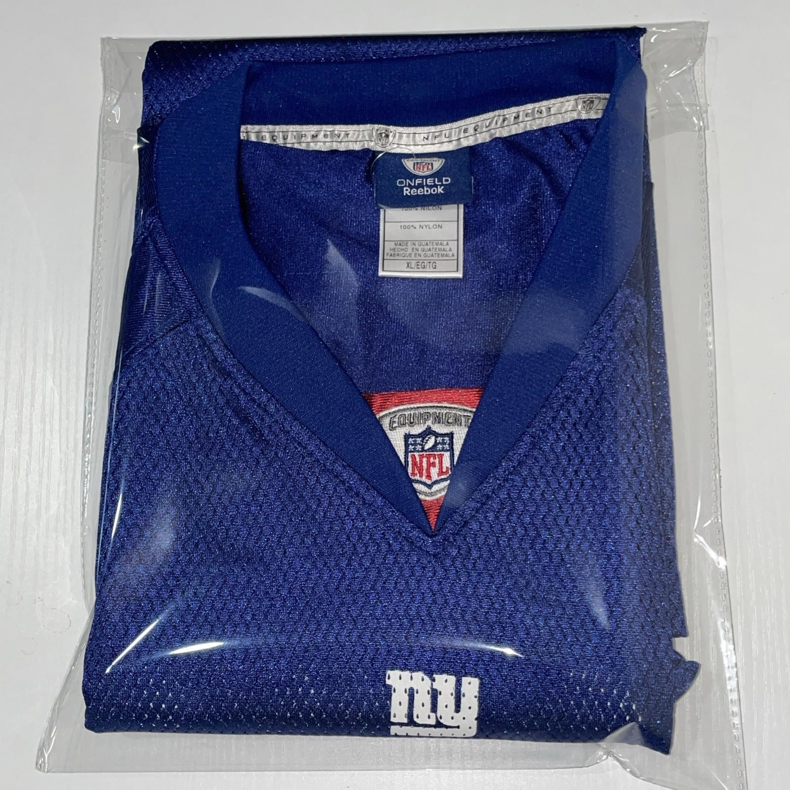 Reebok Eli Manning NY Giants #10Jersey Mens XL Blue Vintage NFL Equipment *Flaw*