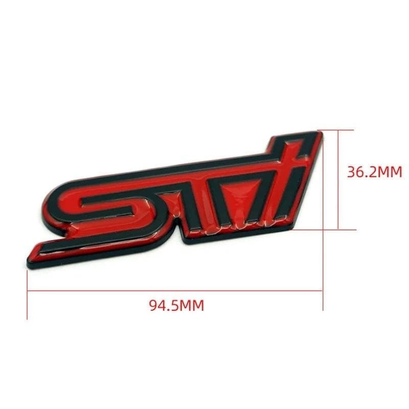 STI 3D emblem (for F grill) Red/Black