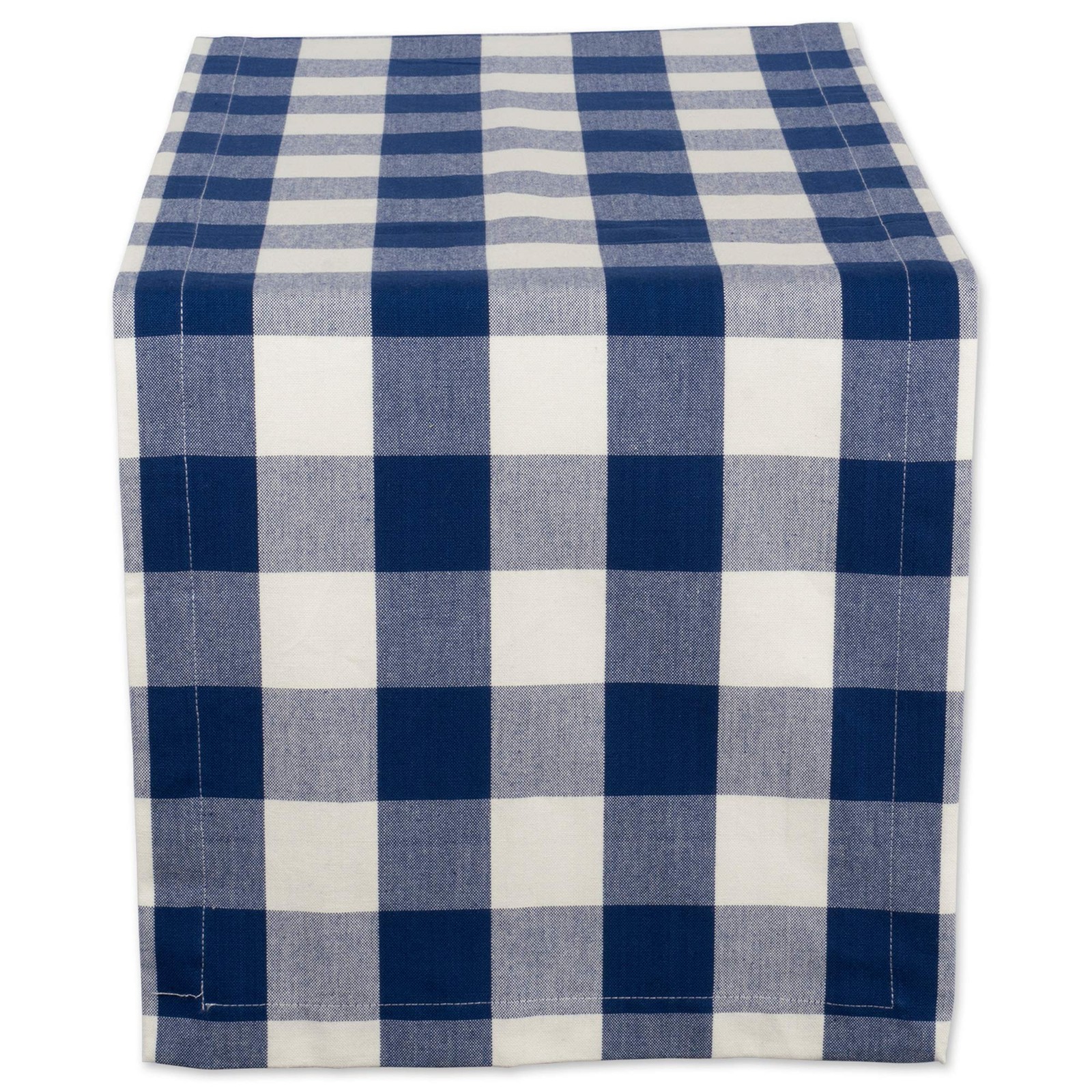 DII Buffalo Check Collection Classic Farmhouse Table Runner 14×72 Navy Cream