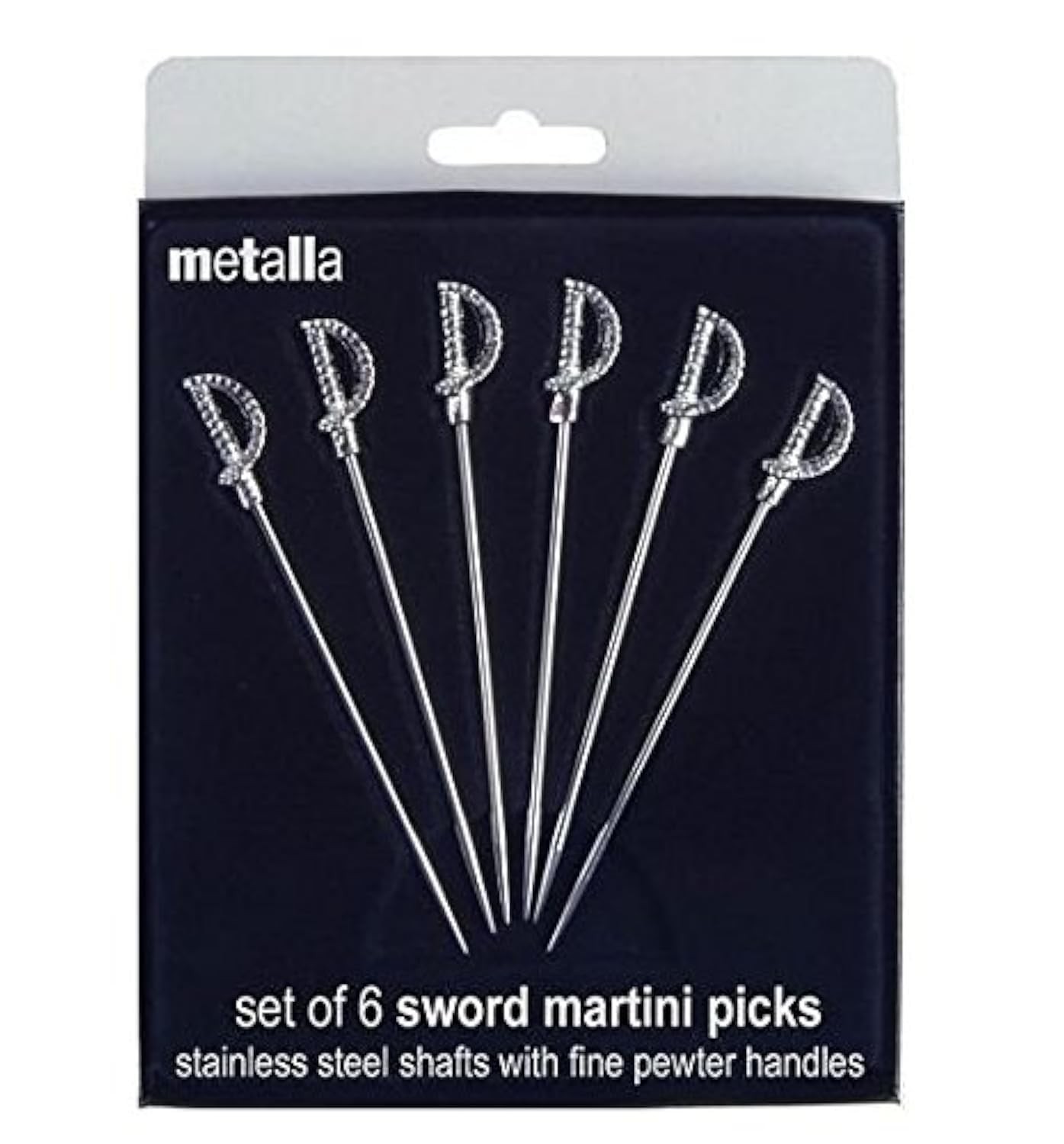 Prodyne Miniature Sword Martini Picks (Set of 6), Metallic