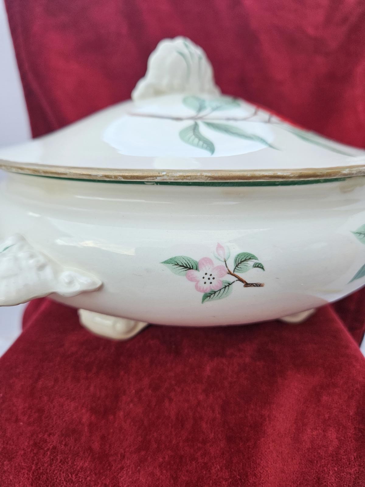 Vintage Homer Laughlin Nautilus “Apple & Blossom” Lidded Serving Dish – Chips