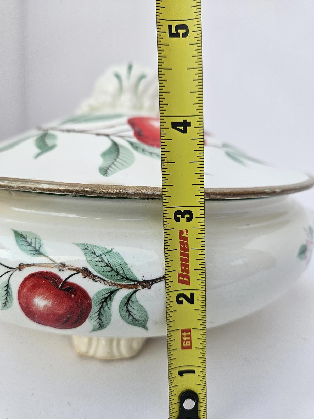 Vintage Homer Laughlin Nautilus “Apple & Blossom” Lidded Serving Dish – Chips