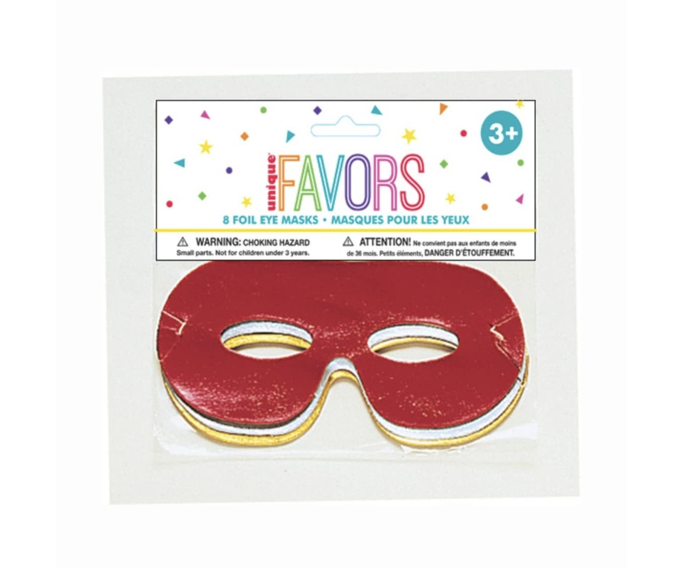 Assorted Color Foil Eye Masks – Pack of 8, Comfortable Fit for Home & Travel