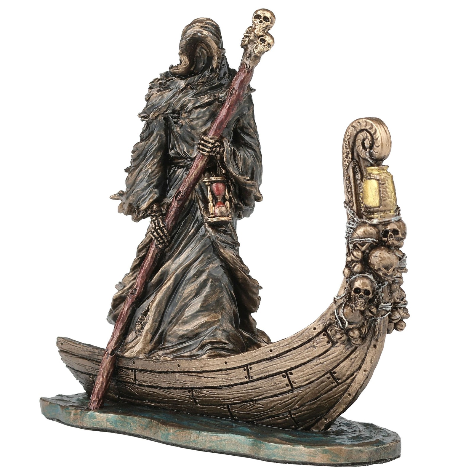Veronese 3.375″ Charon Ferryman Mini Resin Figurine – Hand-Painted Bronze Finish