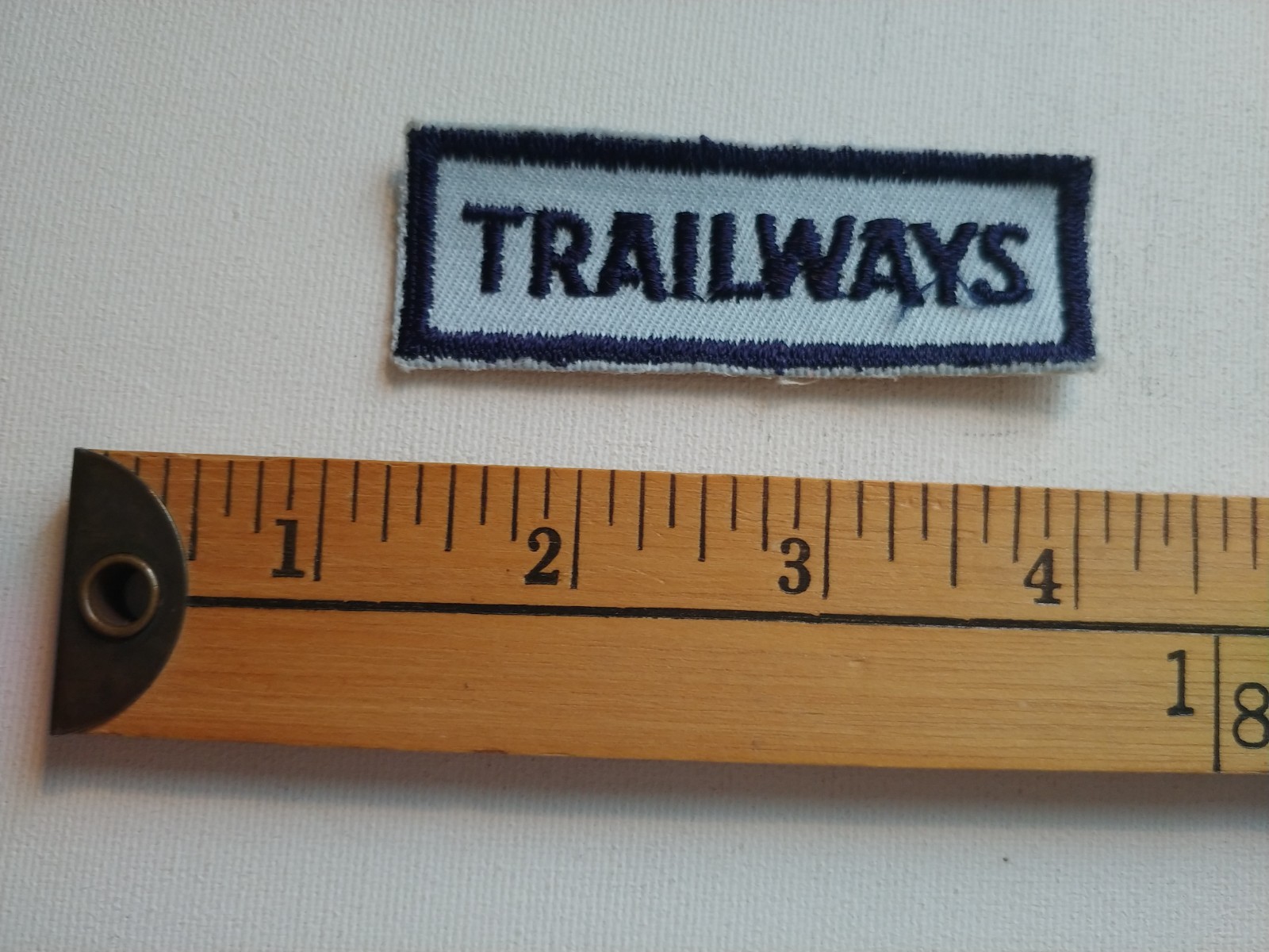 * VINTAGE 70S TRAILWAYS COACH TRANSIT BUS DRIVER PATCH BADGE CREST ECUSSON *