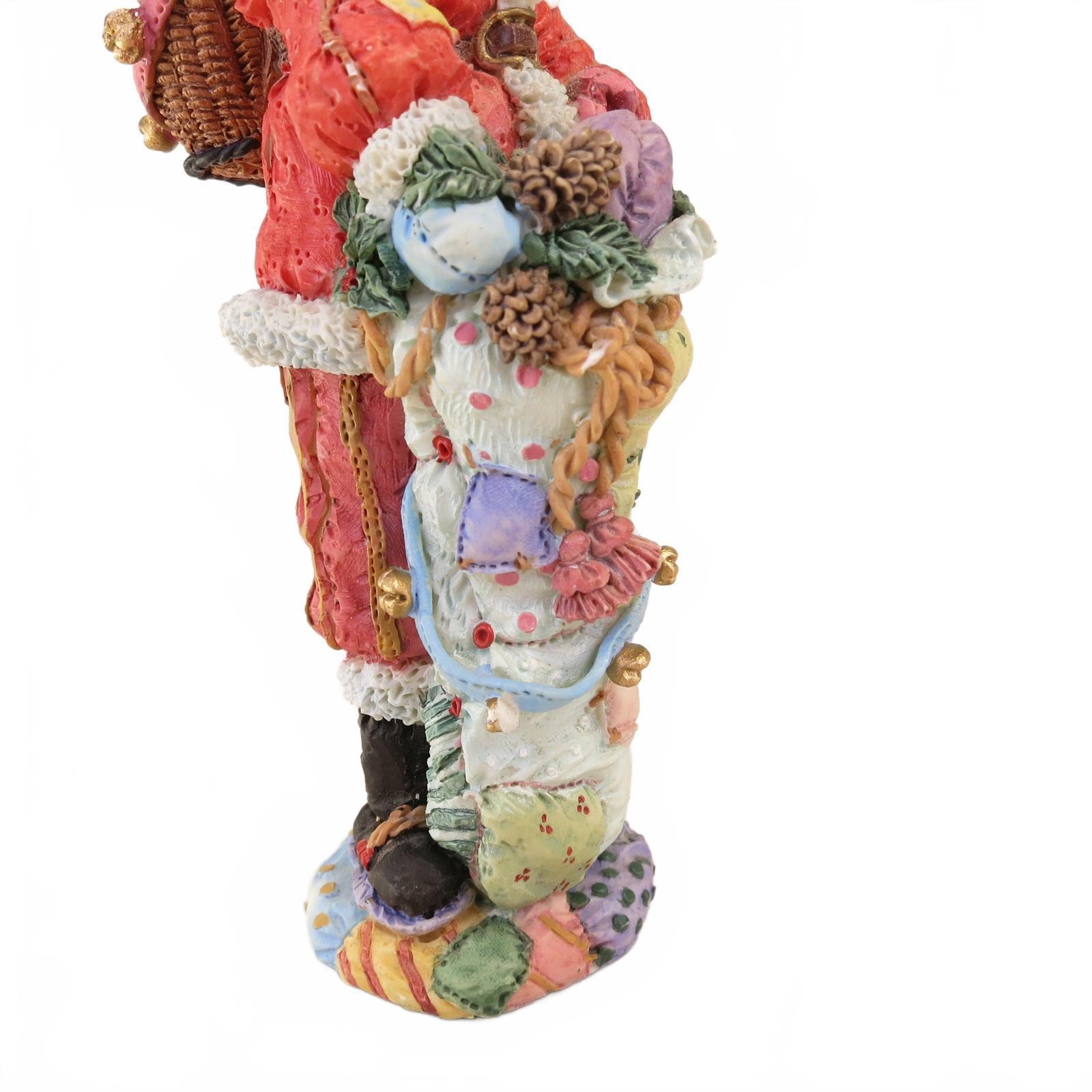 Possible Dreams Crinkle Claus Skinny Santa Patchwork Bag Figurine 6.75″